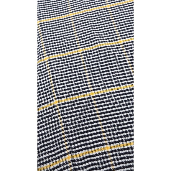 Ann Taylor Factory Crop Pants Plaid Black White Yellow Size 16 - Picture 5 of 10